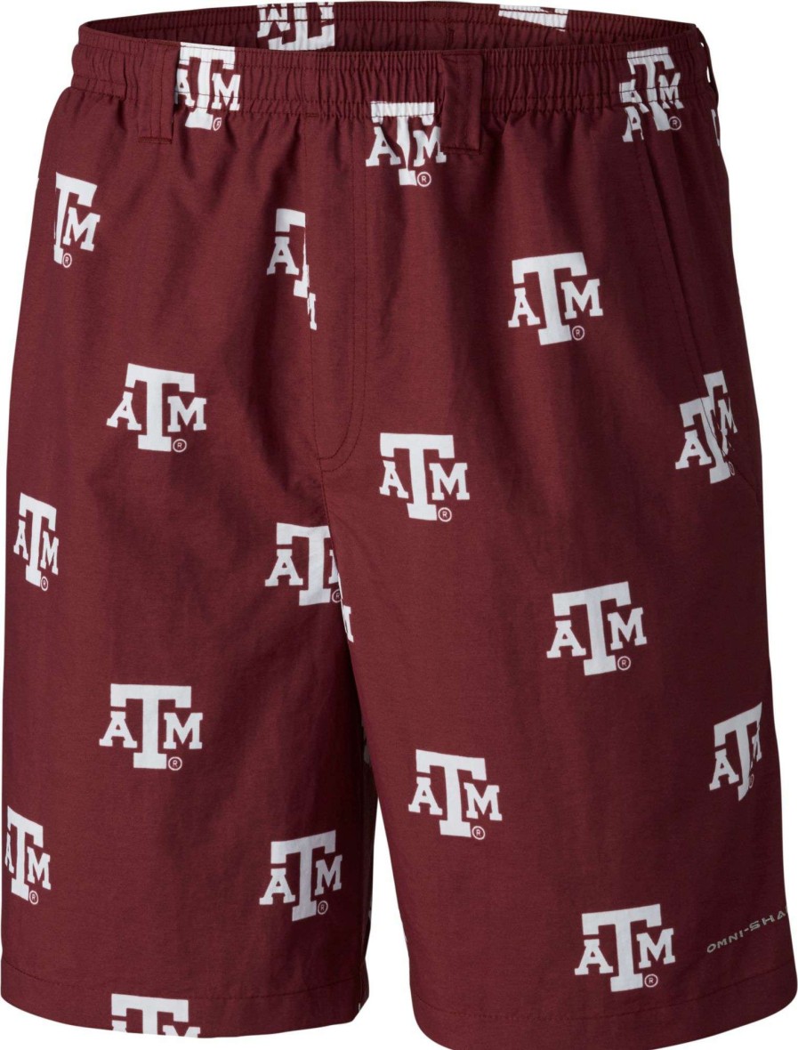 Shorts * | Columbia Men'S Texas A&M Aggies Maroon Backcast Ii Printed Performance Shorts