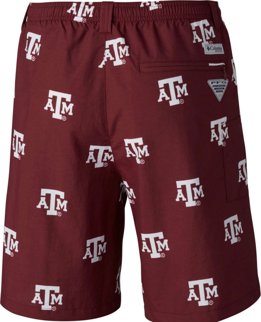 Shorts * | Columbia Men'S Texas A&M Aggies Maroon Backcast Ii Printed Performance Shorts