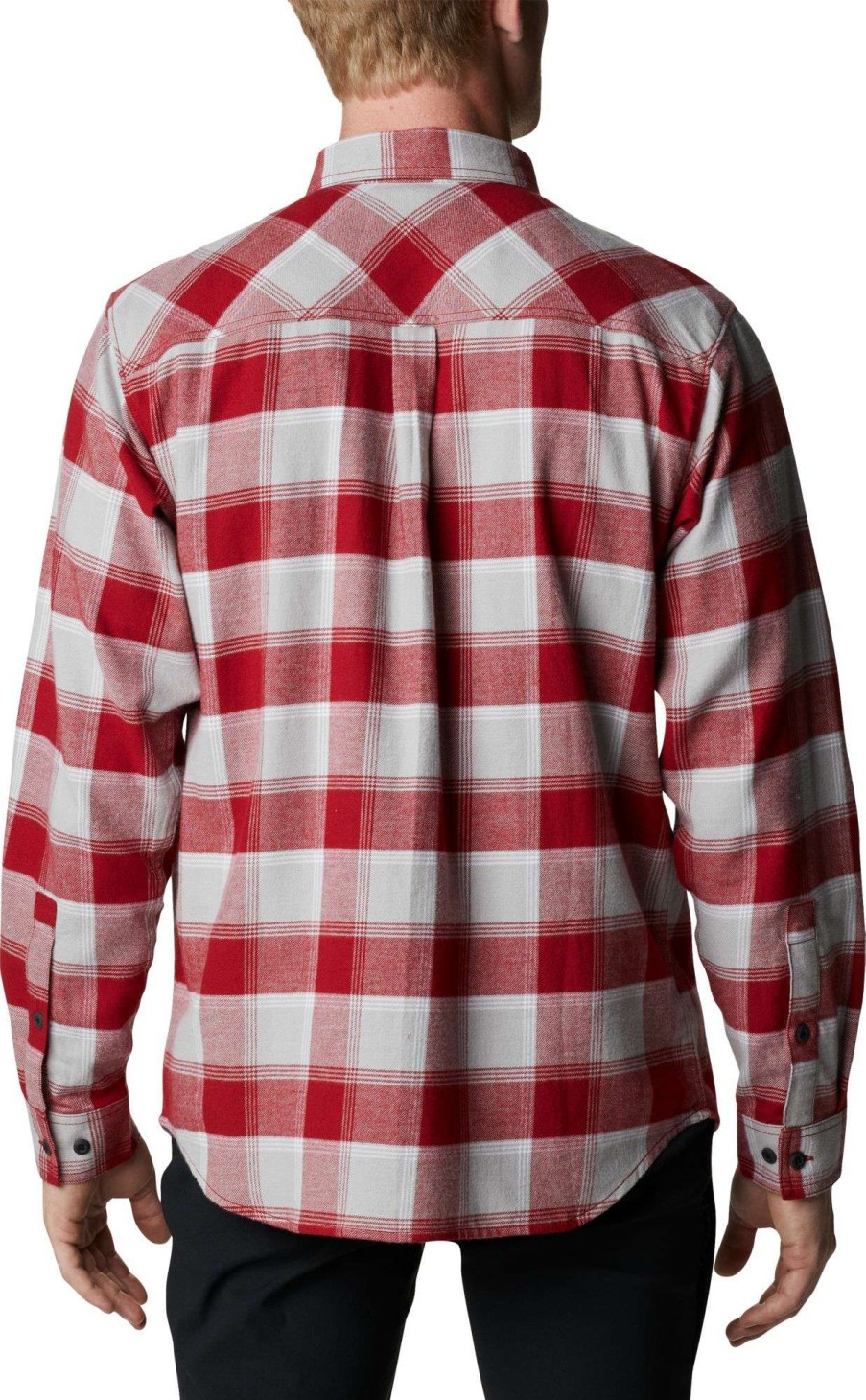 Shirts * | Columbia Men'S Arkansas Razorbacks Cardinal Clg Flare Gun Flannel Long Sleeve Shirt