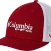 Hats * | Columbia Men'S Alabama Crimson Tide Crimson/White Pfg Mesh Fitted Hat