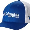 Hats * | Columbia Men'S Pitt Panthers Blue Pfg Mesh Adjustable Hat