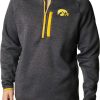 Jackets * | Columbia Men'S Iowa Hawkeyes Black Canyon Point Half-Zip Pullover Fleece Jacket