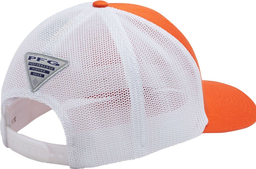 Hats * | Columbia Men'S Oklahoma State Cowboys Orange Pfg Mesh Adjustable Hat