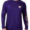 Shirts * | Columbia Men'S Washington Huskies Purple Terminal Tackle Long Sleeve T-Shirt