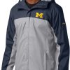 Jackets * | Columbia Men'S Michigan Wolverines Blue/Grey Glennaker Storm Jacket