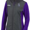 Jackets * | Columbia Women'S Colorado Rockies Purple Full-Zip Fleece Jacket