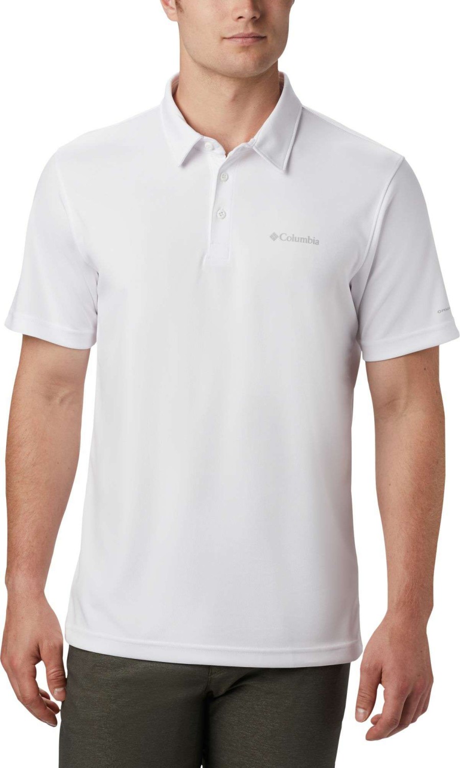 Shirts * | Columbia Men'S Mist Trail Short Sleeve Polo White