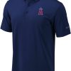 Shirts * | Columbia Men'S Los Angeles Angels Navy Drive Performance Polo