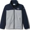 Sweatshirts * | Columbia Youth Penn State Nittany Lions Blue Flanker Full-Zip Fleece For Boys'