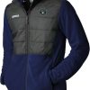 Jackets * | Columbia Men'S Milwaukee Brewers Navy Full-Zip Fleece Jacket