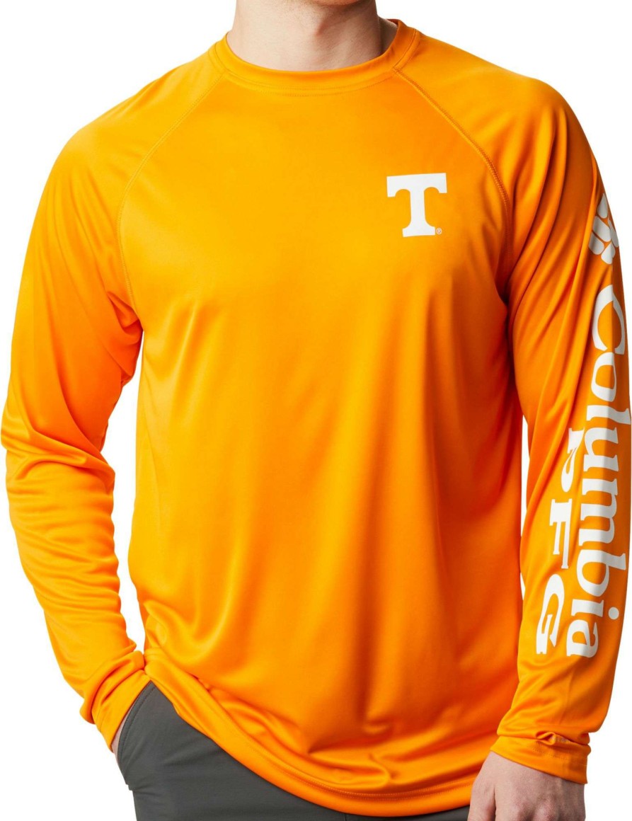 Shirts * | Columbia Men'S Tennessee Volunteers Tennessee Orange Terminal Tackle Long Sleeve T-Shirt