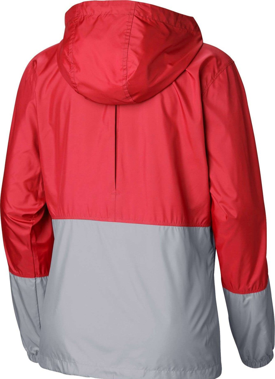 Jackets * | Columbia Women'S Washington Nationals Red Flash Forward Windbreaker