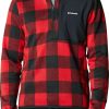 Jackets * | Columbia Men'S Sweater Weather Printed 1/2 Zip Pullover Mountain Red Buf Print