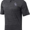 Shirts * | Columbia Men'S Colorado Rockies Black Omni-Wick Set Performance Polo