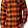 Shirts * | Columbia Men'S Oregon State Beavers Orange Clg Flare Gun Flannel Long Sleeve Shirt