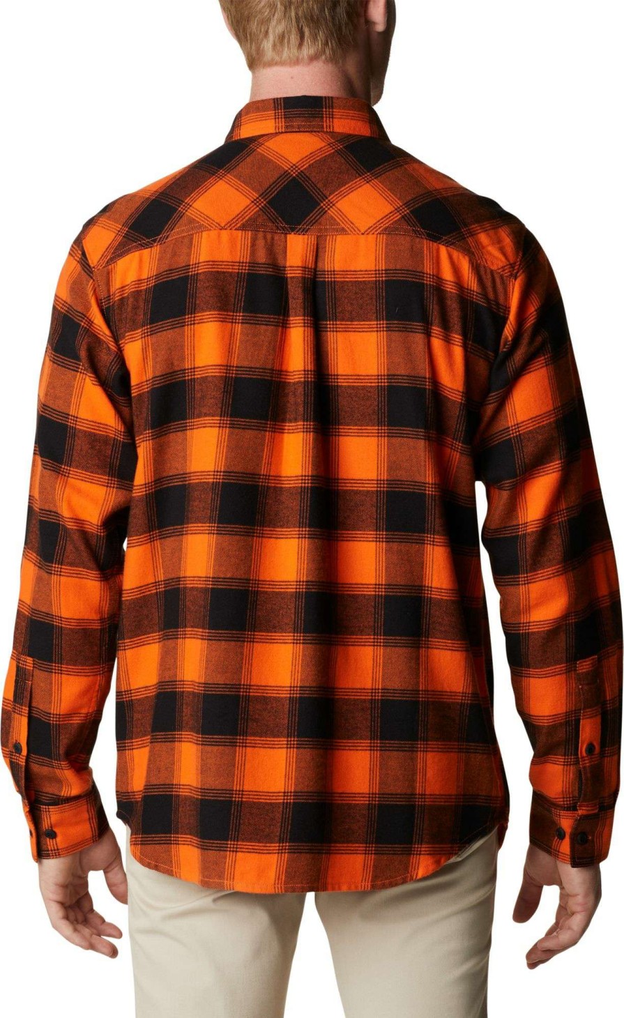 Shirts * | Columbia Men'S Oregon State Beavers Orange Clg Flare Gun Flannel Long Sleeve Shirt