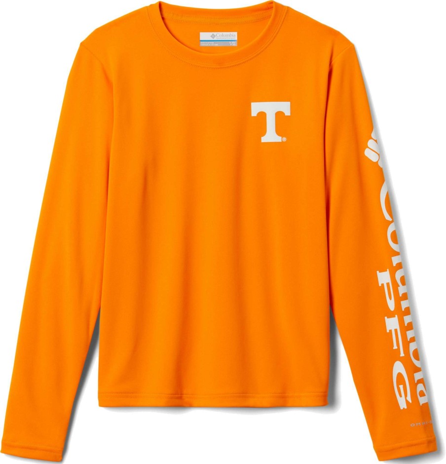 Shirts * | Columbia Youth Tennessee Volunteers Tennessee Orange Terminal Tackle Long Sleeve T-Shirt For Boys'