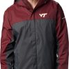 Jackets * | Columbia Men'S Virginia Tech Hokies Maroon/Grey Glennaker Storm Jacket