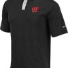 Shirts * | Columbia Men'S Wisconsin Badgers Omni-Wick Range Performance Black Polo