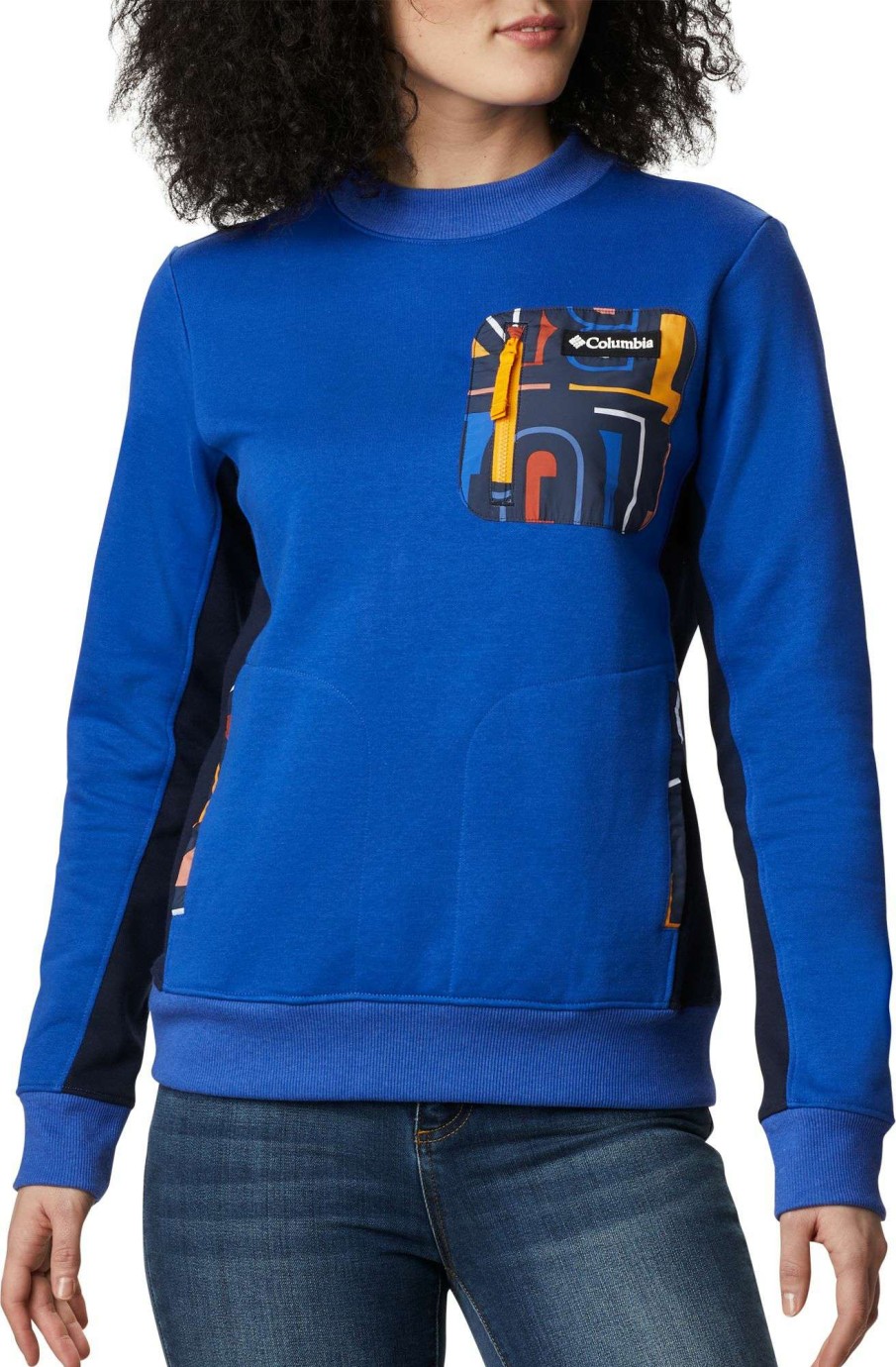 Sweatshirts * | Columbia Women'S Lodge Pullover Sweatshirt Lapis Blu/Drk Nctrnl