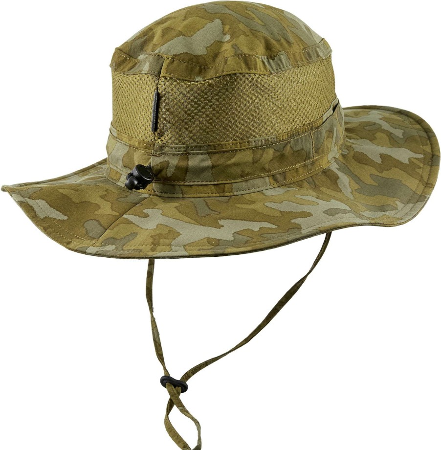 Hats * | Columbia Men'S Bora Bora Print Booney Hat New Olive Camo