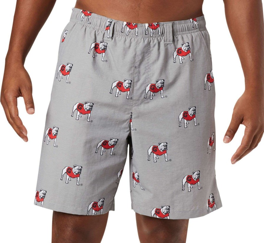 Shorts * | Columbia Men'S Georgia Bulldogs Red Backcast Ii Printed Performance Shorts