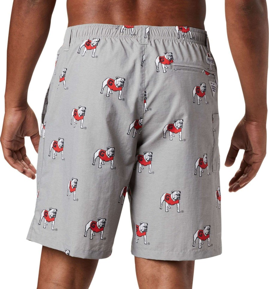 Shorts * | Columbia Men'S Georgia Bulldogs Red Backcast Ii Printed Performance Shorts