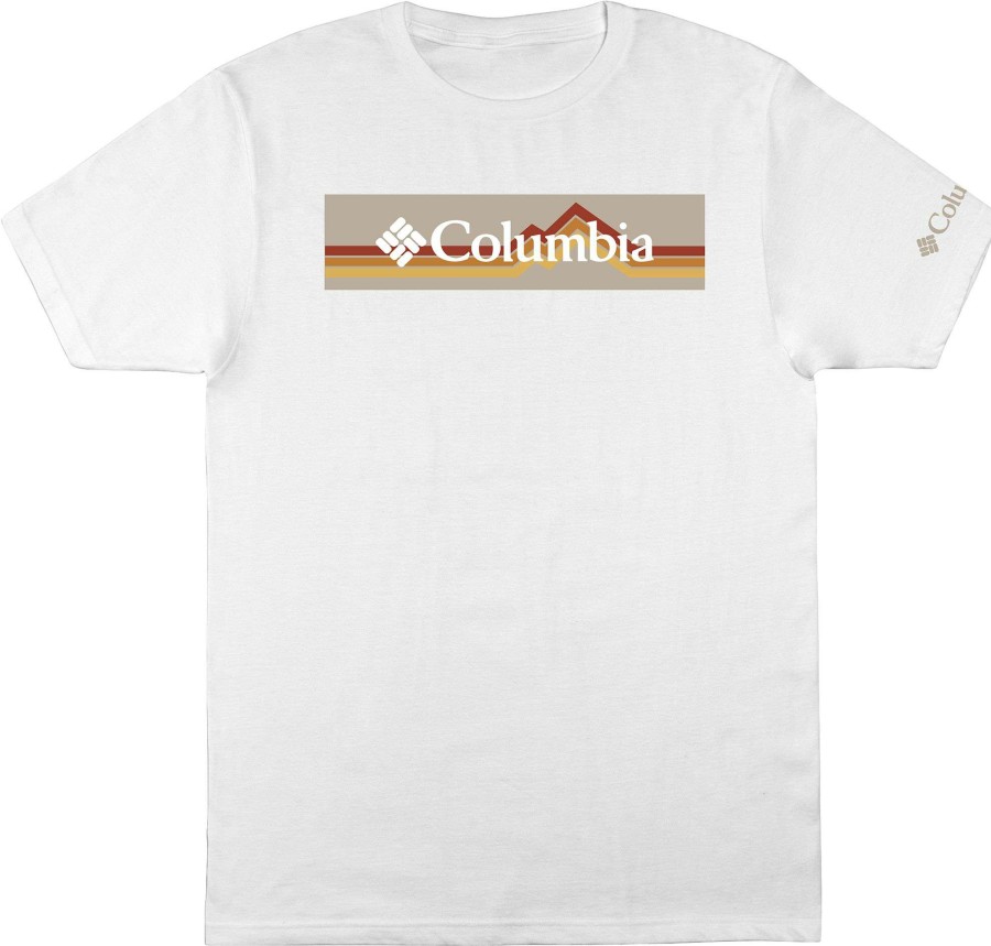 Shirts * | Columbia Men'S Stripe Box Fill T-Shirt White