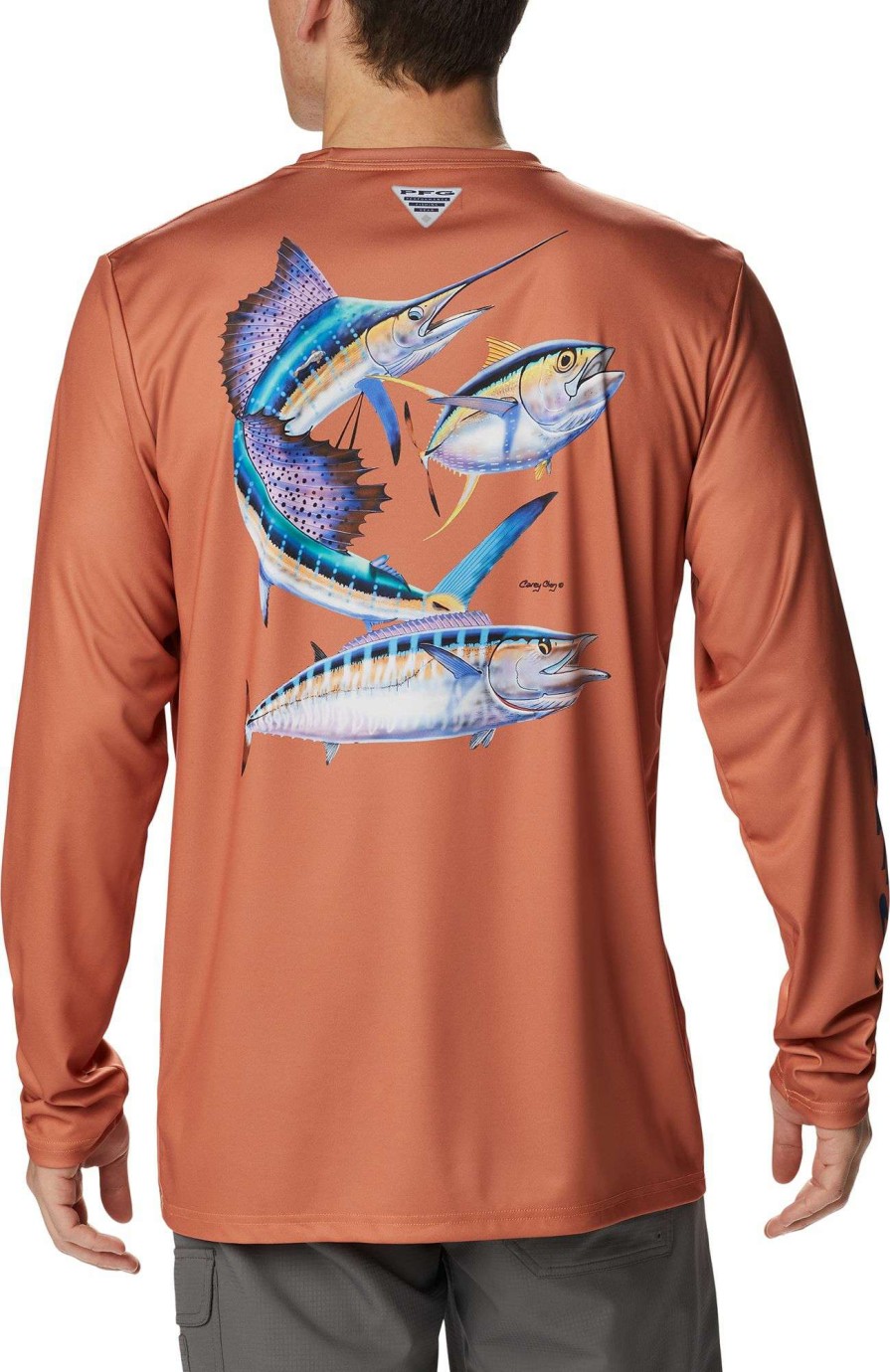 Shirts * | Columbia Men'S Terminal Tackle Pfg Carey Chen Long Sleeve Shirt