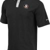 Shirts * | Columbia Men'S Florida State Seminoles Omni-Wick Range Performance Black Polo