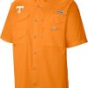 Shirts * | Columbia Men'S Tennessee Volunteers Tennessee Orange Tamiami Performance Short Sleeve Shirt