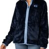 Jackets * | Columbia Women'S North Carolina Tar Heels Navy Fire Side Sherpa Full-Zip Jacket