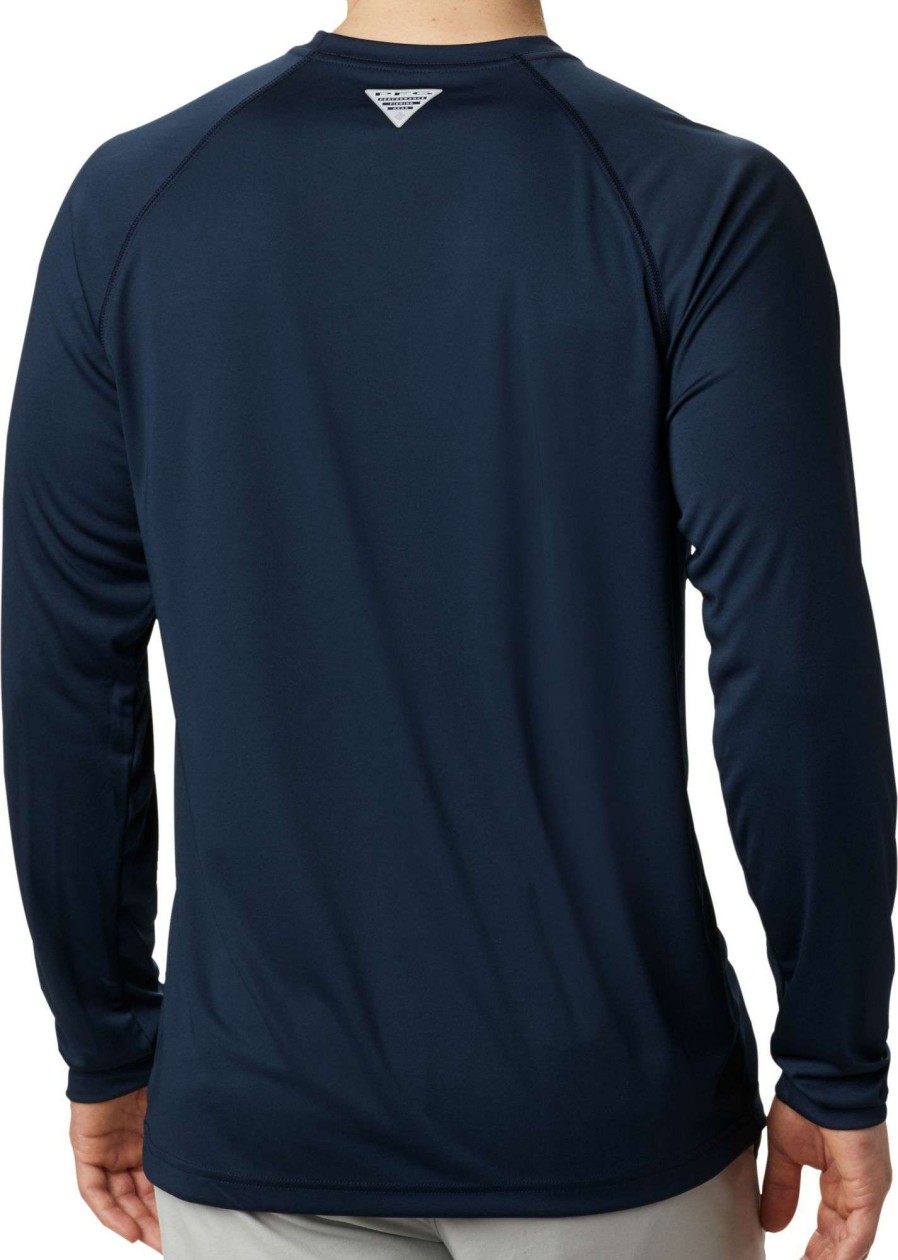 Shirts * | Columbia Men'S Auburn Tigers Blue Terminal Tackle Long Sleeve T-Shirt