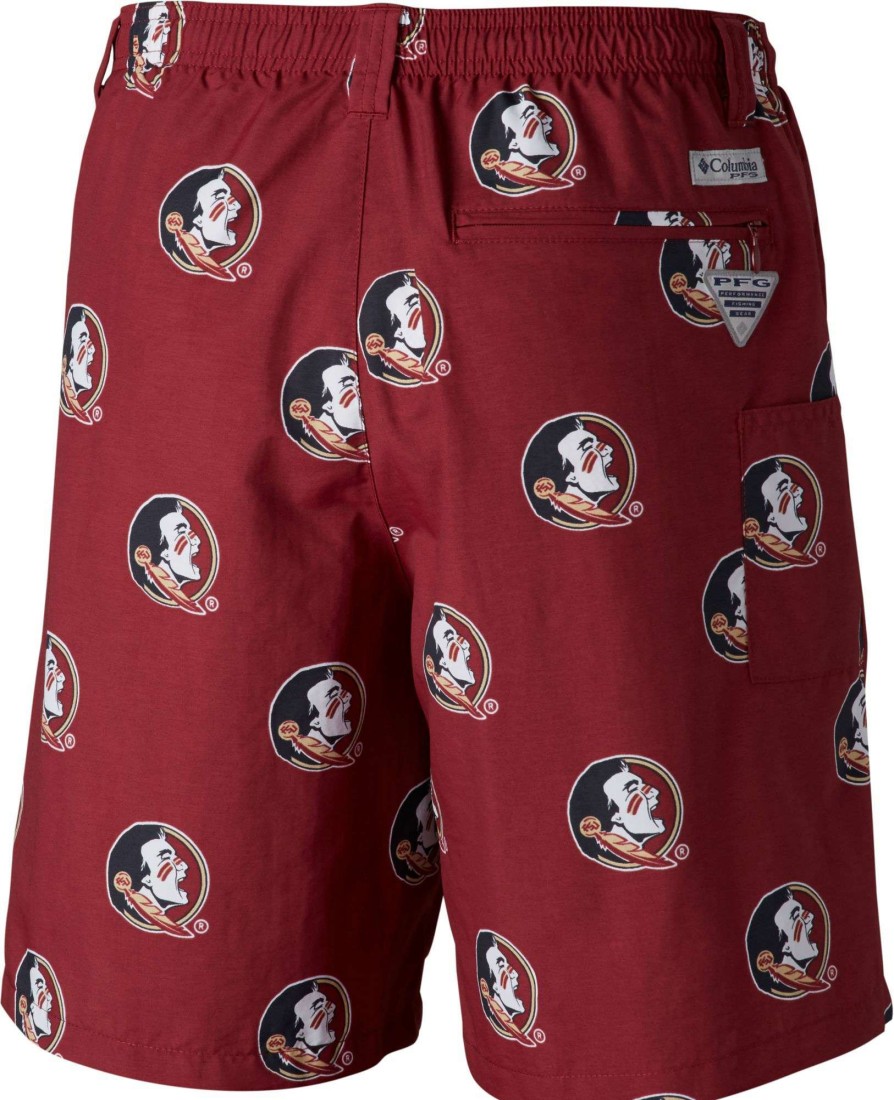 Shorts * | Columbia Men'S Florida State Seminoles Garnet Backcast Ii Printed Performance Shorts