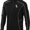 Jackets * | Columbia Men'S Chicago White Sox Black Shotgun Quarter-Zip Shirt