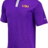 Shirts * | Columbia Men'S Lsu Tigers Purple Omni-Wick Range Performance Polo