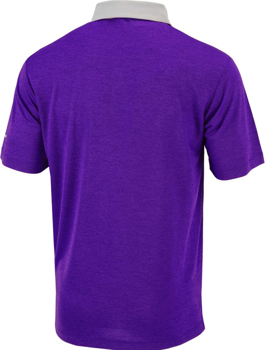 Shirts * | Columbia Men'S Lsu Tigers Purple Omni-Wick Range Performance Polo