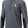 Jackets * | Columbia Men'S Chicago White Sox Black Shotgun 2.0 Quarter-Zip Shirt