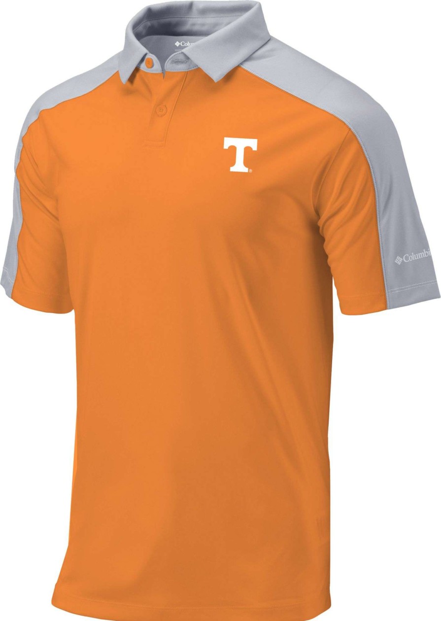 Shirts * | Columbia Men'S Tennessee Volunteers Tennessee Orange Omni-Wick Bracket Performance Polo