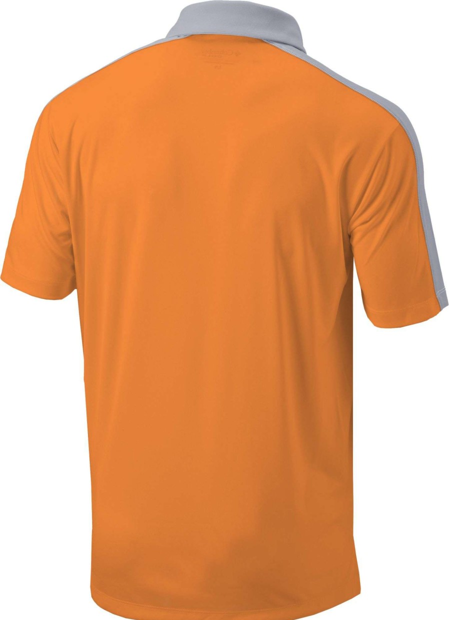 Shirts * | Columbia Men'S Tennessee Volunteers Tennessee Orange Omni-Wick Bracket Performance Polo