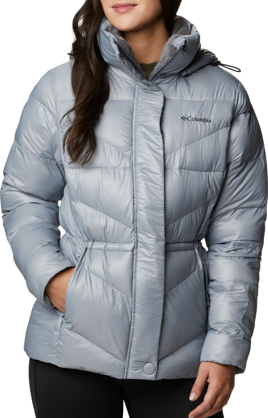 Jackets * | Columbia Women'S Peak To Park Ii Insulated Hooded Jacket Tradewinds Grey