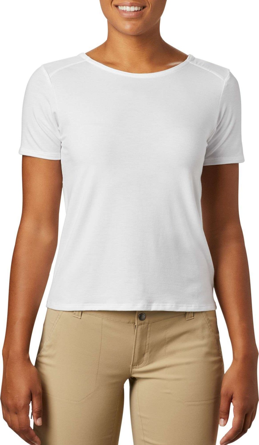 Shirts * | Columbia Women'S Essential Elements Short Sleeve Shirt White