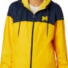 Jackets * | Columbia Women'S Michigan Wolverines Blue/Maize Clg Flash Forward Lined Jacket