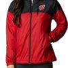 Jackets * | Columbia Women'S Wisconsin Badgers Red/Black Flash Forward Lined Jacket