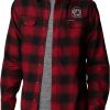 Shirts * | Columbia Men'S South Carolina Gamecocks Garnet Plaid Flare Gun Flannel Button Down Long Sleeve Shirt