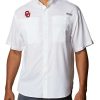 Shirts * | Columbia Men'S Oklahoma Sooners Tamiami Button Down White Shirt