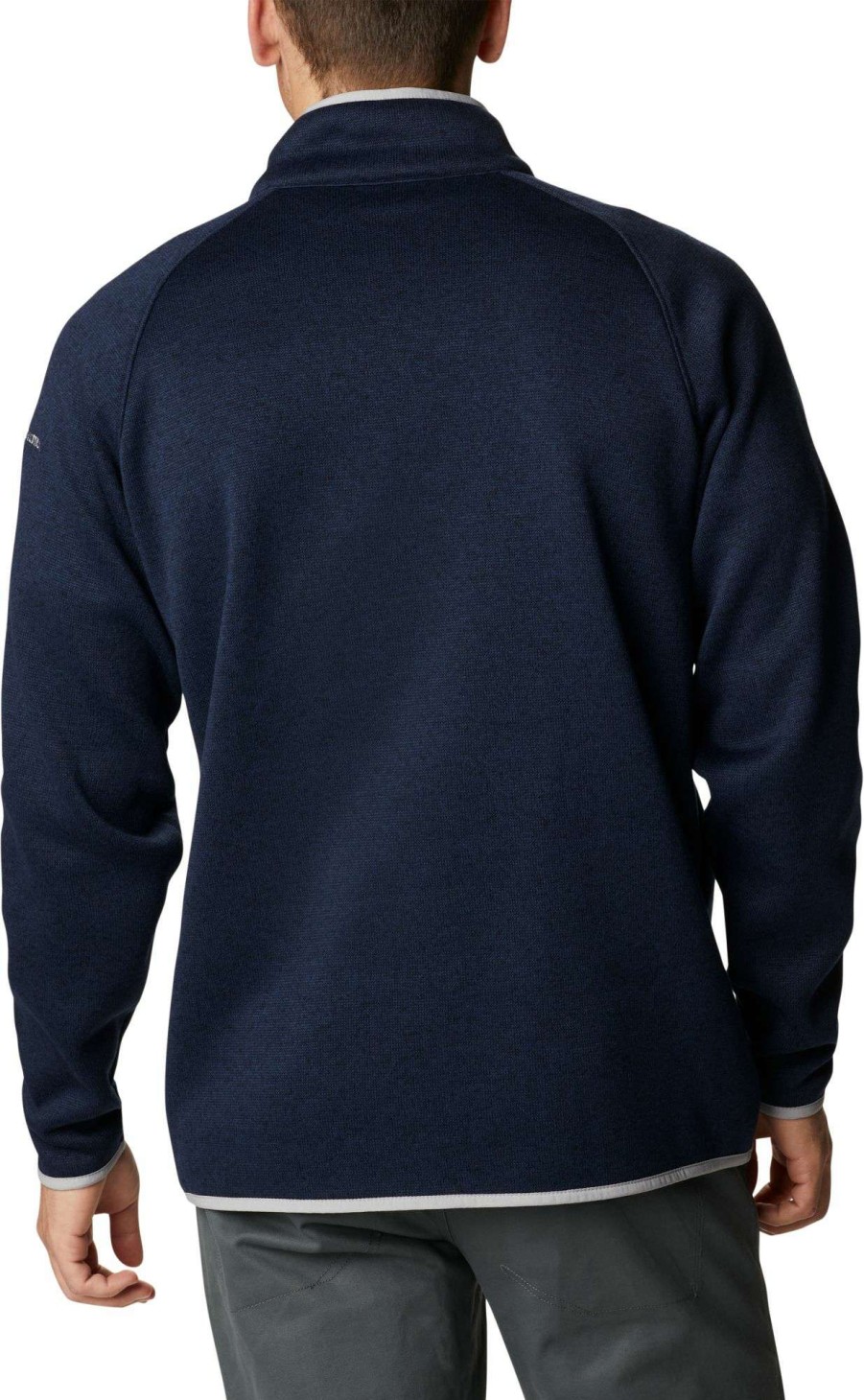 Jackets * | Columbia Men'S Penn State Nittany Lions Navy Clg Canyon Point Sweater Fleece 1/2 Zip