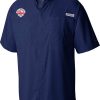 Shirts * | Columbia Men'S Ole Miss Rebels 2022 Ncaa Baseball Men'S College World Series Champions Tamiami Button Down Shirt