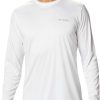 Shirts * | Columbia Men'S Terminal Tackle Vintage Fishing Long Sleeve T-Shirt White/Marlin