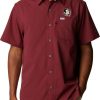 Shirts * | Columbia Men'S Florida State Seminoles Garnet Slack Tide Button-Down Shirt